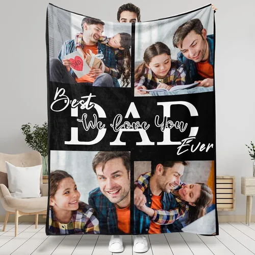 Miniatura 12 de Manta personalizada con fotos para mamá de hija, hijo, niños, marido, manta personalizada con foto, regalos para la mejor mamá del mundo, mantas