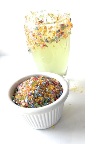 Snowy River Pride Mix - Azúcar de cóctel – Azúcar vibrante arcoíris para margaritas, cócteles sin alcohol y hornear kosher, vegano, totalmente