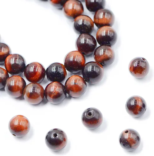 Miniatura 26 de AD Beads Cuentas redondas sueltas de piedras preciosas naturales de 15 pulgadas para pulseras, collares, aretes, manualidades, manualidades