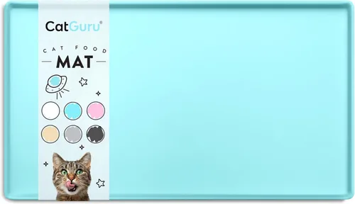 Miniatura 16 de CatGuru Tapete de Comida para Gatos, Tapetes de Alimentación Pequeños y Grandes, Mantel Individual de Silicona 100% Impermeable para Mascotas