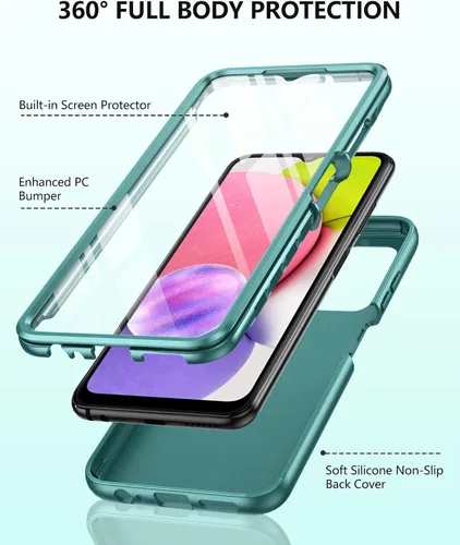 Miniatura 3 de para Samsung Galaxy A03s Funda de teléfono: Funda protectora híbrida de silicona delgada y a prueba de golpes - Funda celular duradera de TPU