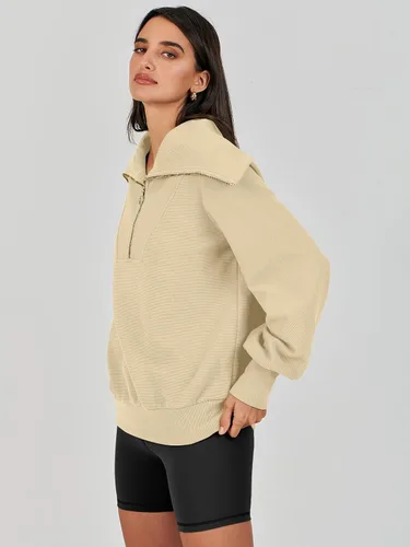 Miniatura 4 de ANRABESS Sudaderas con capucha para mujer, de gran tamaño, con cremallera de un cuarto, para adolescentes, niñas, ropa de moda Y2K