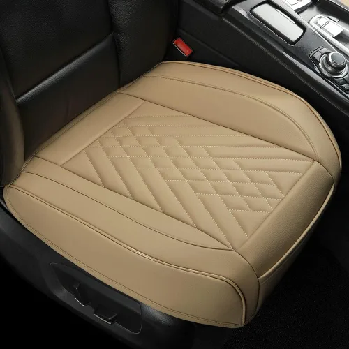 GIANT PANDA 1 funda de asiento delantero de automóvil, protector de asiento de automóvil de piel sintética para el 95% de los vehículos, se adapta