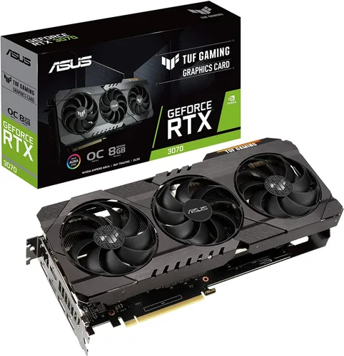 ASUS TUF Gaming - Tarjeta gráfica NVIDIA GeForce RTX 3070 OC Edition - PCIe 4.0, 8GB GDDR6, HDMI 2.1, DisplayPort 1.4a, rodamientos de ventilador de