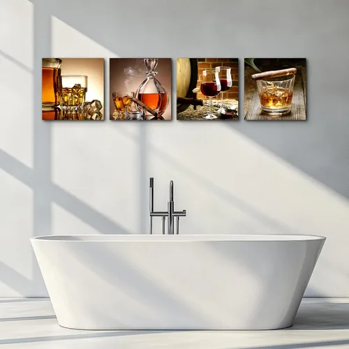 Miniatura 6 de hyidecorart Lienzo decorativo de pared para cocina, comedor, decoración de pared, bodegón, copa de vino, pintura de pared, listo para colgar