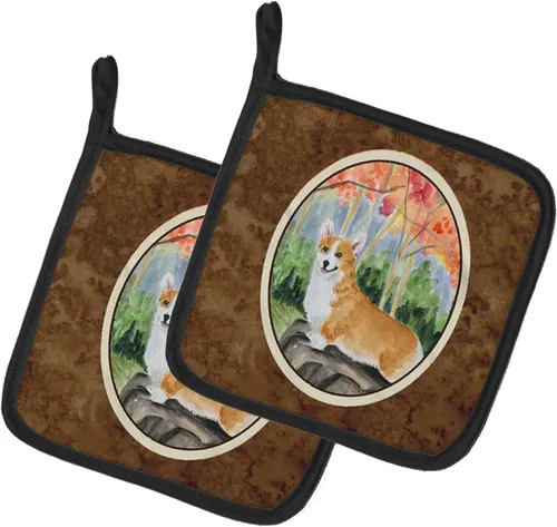 Miniatura 222 de Caroline's Treasures SS8617PTHD - Juego de soportes para ollas de cocina resistentes al calor, almohadillas calientes para horno para cocinar, Husky