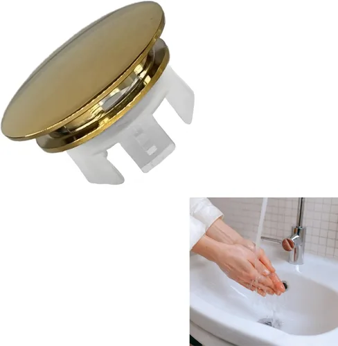 Miniatura 8 de Cubierta de desbordamiento para lavabo de baño, inserto de latón en agujero, tapas redondas, níquel cepillado, recipiente de cerámica de repuesto
