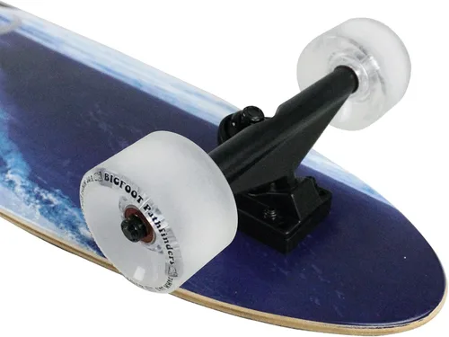 Miniatura 2 de Paradise Longboard Kicktail Complete Cruiser Patineta, Wave Fade 9 x 40 pulgadas