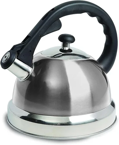 Miniatura 7 de Hervidor de agua para té con silbido Mr. Coffee 91407.02 Flintshire, de acero inoxidable, 1.75 qt, Plateado
