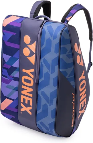 Miniatura 5 de Bolsa de raqueta de tenis profesional Yonex Pro 12, Estuche de viaje para equipo de tenis de 12 raquetas con múltiples compartimentos, Mochila