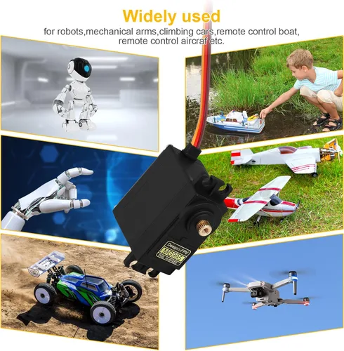 Miniatura 5 de 6PCS MG995 55g Servo RC Servos Digital de Alta Velocidad Torque Servo Motor Engranaje Metálico Servo Impermeable para Futaba JR RC Coche Avión