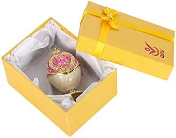 Miniatura 6 de QIFU Pintado a mano estilo huevo de Pascua decorativo con bisagras joyería baratija caja regalo único para la familia