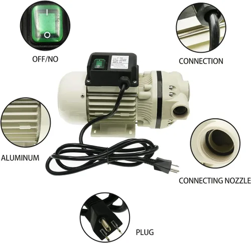 Miniatura 4 de TDRSUPER Bomba de riego de diafragma Bomba de presión de agua eléctrica industrial autocebante 110VAC, 10.6 GPM, 23PSI, 14.3lb, elevación 36.1 ft