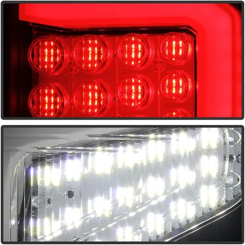 Miniatura 6 de ACANII - Para [modelo incandescente] Nissan Titan 2016-2021 Titan XD negro ahumado LED tubo luces traseras lámparas izquierda y derecha