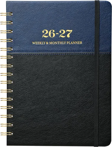 Agenda 2026 – Agenda semanal y mensual 2026, enero a diciembre de 2026, planificador de calendario 2026 con cierre elástico, bolsillo interior, 6.4"