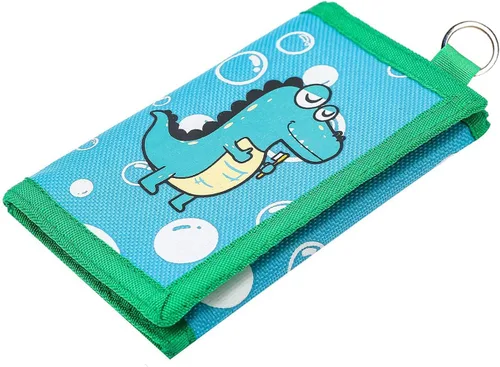 Billetera infantil para niños, con bloqueo RFID, de lona, para deportes al aire libre, regalos para festivales, regalos de cumpleaños, diseño de