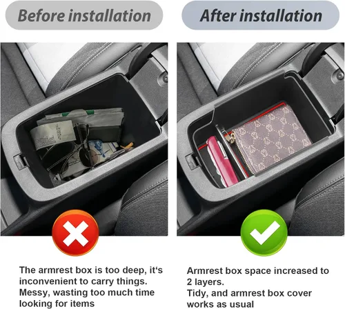 Miniatura 3 de SKTU Para Chevrolet Trax 2024 2025 2026 Organizador de Consola Central 2024 2025 2026 Bandeja de Consola Chevy Trax Caja de Almacenamiento de Trax