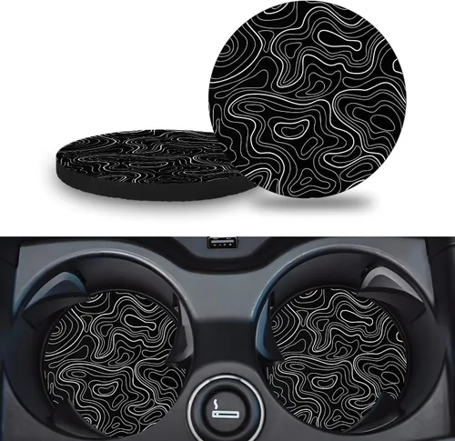 Miniatura 16 de Portavasos para automóvil, paquete de 2 – Posavasos universales antideslizantes de 2.75 pulgadas, posavasos de goma para automóvil, accesorios