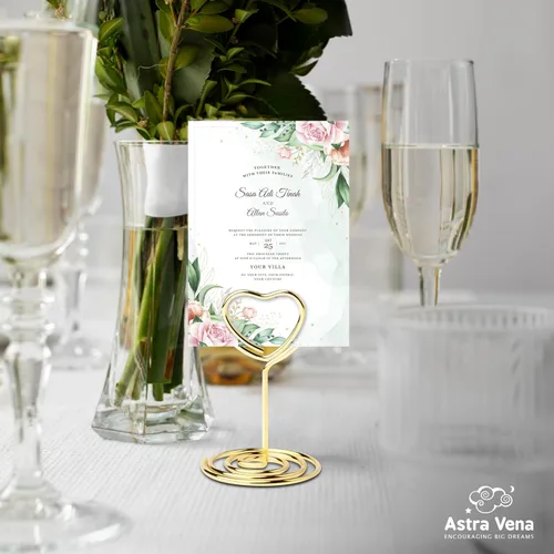 Miniatura 4 de 45 soportes para tarjetas de lugar pequeños para mesa de comedor, boda, banquetes, soportes de números de mesa de metal para decoración de fiestas