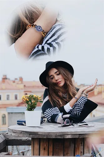 Miniatura 4 de Pulsera contra el mal de ojo para mujer, pulsera elástica con cuentas de ojo de tigre de 0.315 in para protección y bendición