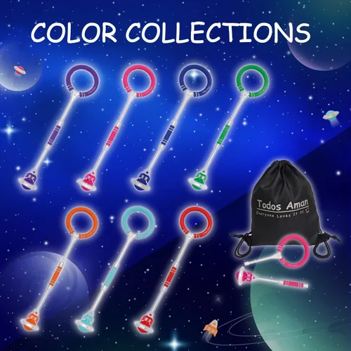 Miniatura 8 de Rocket Flashing LED Ankle Skip Fun Cool Jumping Gift for Ages 5 6 7 8 9 10+ Kids NO Battery Charging Needed Family Exercise Fitness Coordination