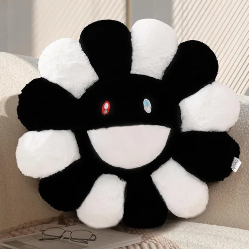 Almohada de flores, almohada en forma de flor, cojines de piso de cara sonriente, lindas almohadas de felpa de girasol, almohadas decorativas en