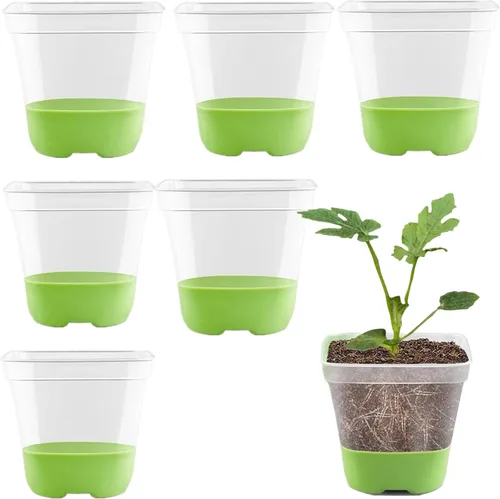 Miniatura 8 de 5 bandejas de inicio de semillas, iniciador de semillas de silicona con células emergentes (60 células en total), bandejas de cultivo de plantas