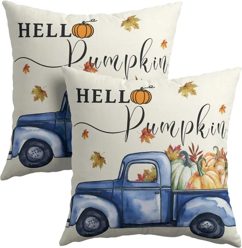 Miniatura 19 de Happy Halloween - Juego de 2 fundas de almohada decorativas de lino y algodón negro con diseño de murciélago blanco de 16 x 16 pulgadas, fundas
