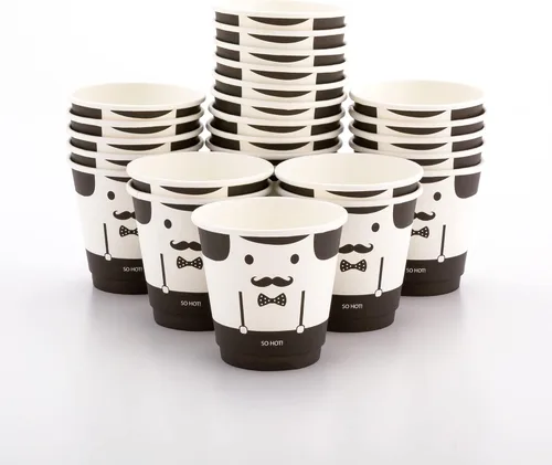 Miniatura 18 de Restaurantware Tazas de café de papel de 4 onzas, 25 tazas de papel desechables de doble pared, a prueba de fugas, reciclables, tazas calientes