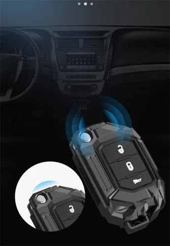 Miniatura 7 de Funda de aleación de zinc para llavero compatible con Jeep Wrangler Gladiator JL JLU Sahara Rubicon The Sport JT Overland Sport S 2018-2023