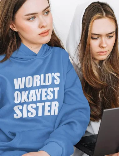 Miniatura 3 de World's Okayest Sister Sweatshirts Hoodie Sibling Gifts Sisters Women Hoodies