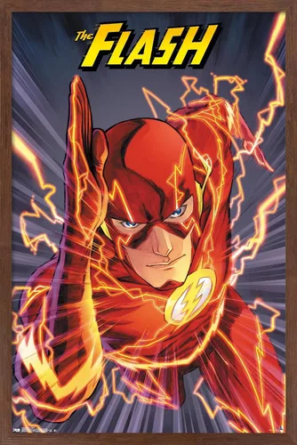 Miniatura 10 de Trends International DC Comics The Flash - Póster de pared de velocidad, 22.4 pulgadas de largo x 14.7 pulgadas, versión enmarcada de madera