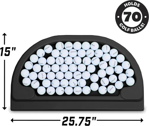 Miniatura 3 de GoSports All-Weather Golf Ball Trays with 70 Ball Capacity - Black or Green - Compatible with All Hitting Mats