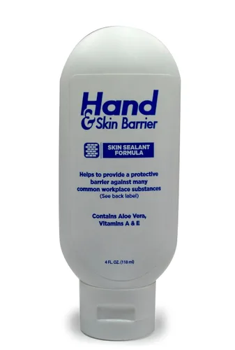 CoreTex Crema de barrera para manos y piel, botella de 4 onzas de crema protectora de la piel para trabajadores, mecánicos y jardineros contra