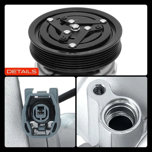 Miniatura 9 de A-Premium Compresor A/C con embrague compatible con Mazda 3 2.3L 2007-2009, 6 2.3L 2006-2007, turbocompresor, cuerpo Mazdaspeed