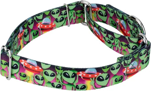 Miniatura 6 de Country Brook Petz - Collar de perro Martingale Space Aliens - Colección Geek Chic con diseños para cualquier mega fan (5/8 pulgadas, pequeño)