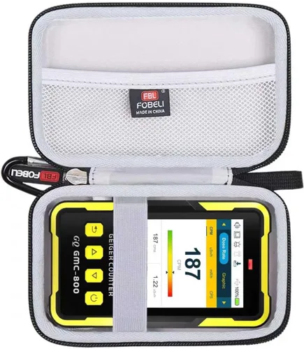 Miniatura 8 de FBLFOBELI Estuche rígido para GQ GMC-800/GMC-320S/GMC-300S/GMC-300E/GMC-600 PRO/FNIRSI GC-01 Geiger Counter Nuclear Detector Monitor Meter (negro)