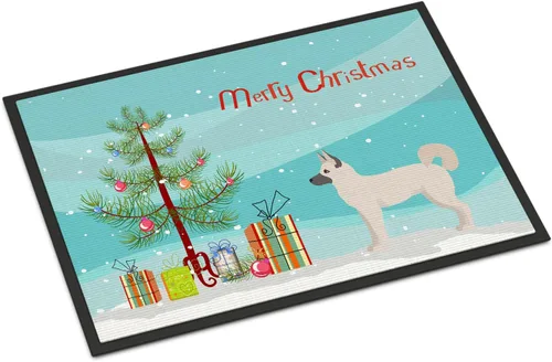 Miniatura 27 de Caroline's Treasures CK3799MAT Akita Shepherd - Tapete de árbol de Navidad de 18 x 27 pulgadas, tapete para puerta delantera, interior y exterior