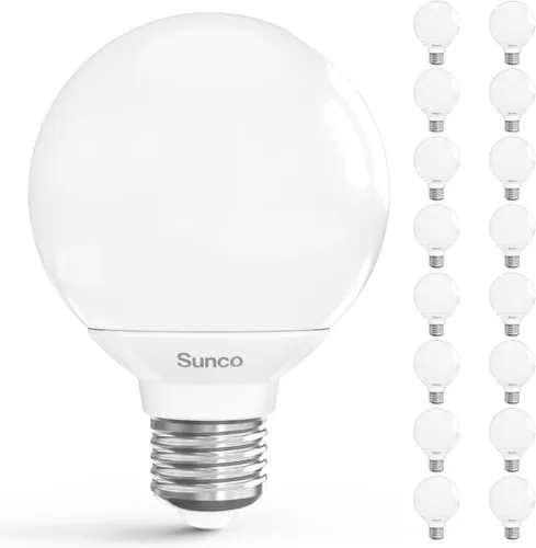 Miniatura 8 de Sunco - Paquete de 8 bombillas LED G25, bombilla de baño de globo de tocador, 450 LM, 2700 K blanco suave, 6 W (equivalente a 40 W), bombilla