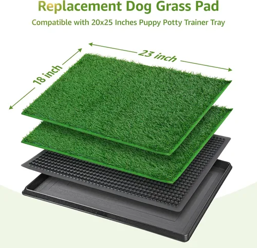 Miniatura 2 de LOOBANI Almohadillas para orinar para perro, almohadillas de hierba artificial para perro para bandeja de orinal, hierba falsa para que los perros