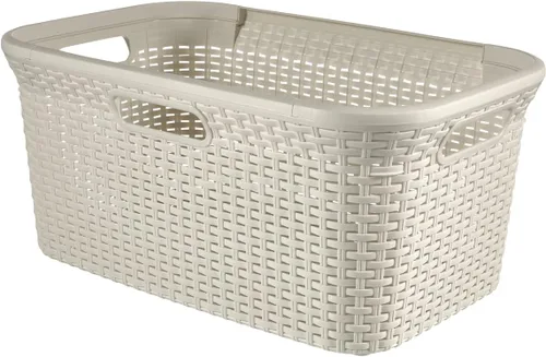 Miniatura 6 de Curver Style - Cesta de plástico para ropa de 45 litros, color marrón oscuro