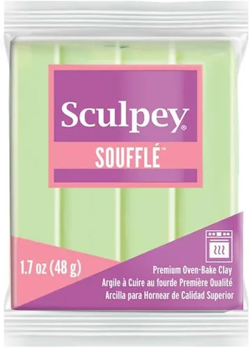 Miniatura 7 de Polyform Sculpey Soufflé - Arcilla para hornear horno, color blanco iglú, no tóxica, barra de 1.7 onzas, ideal para hacer joyas, vacaciones, Igloo