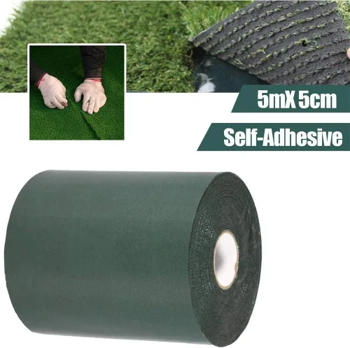 Miniatura 2 de TYLife Cinta de césped artificial de doble cara (2inx16ft), cinta autoadhesiva para costura artificial, cinta de alfombra para césped, unión