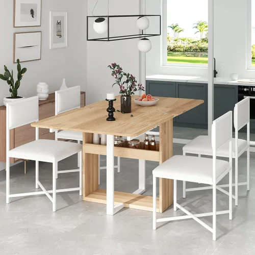 Miniatura 28 de JIVOIT Juego de mesa de comedor de 3 piezas con altura de mostrador, juego de comedor de madera maciza con 2 taburetes tapizados, mesa de comedor