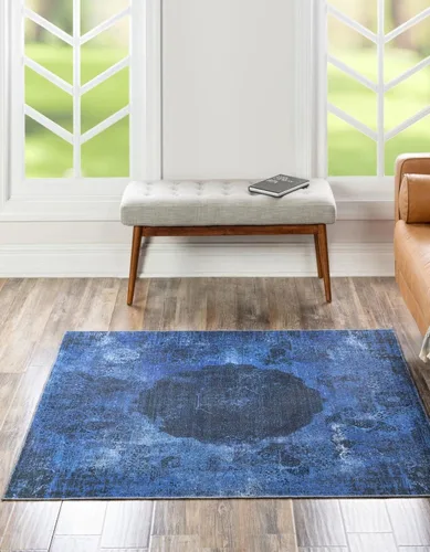 Miniatura 23 de Unique Loom Yara Collection - Alfombra de área Nayer (5' 1" x 8' Rectángulo, Azul Sobreteñido/Azul)