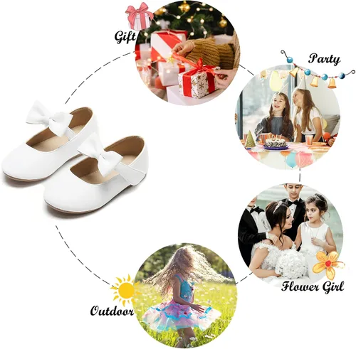 Miniatura 5 de Felix Flora Toddler Little Girl Dress Shoes - Girl Mary Jane Flats Party School Wedding