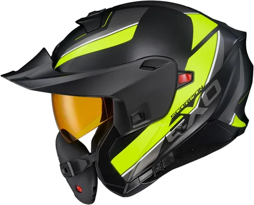 Miniatura 8 de ScorpionEXO GT930 - Casco modular para moto de nieve de aventura en clima frío, escudo de doble panel con caja de respiración y módulo de bolsillos