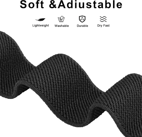 Miniatura 5 de Oumida Correa elástica de nailon solo compatible con Fitbit Charge 2 bandas para mujeres y hombres, correas deportivas trenzadas suaves ajustables