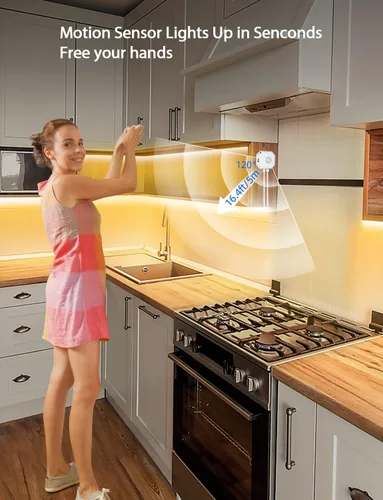 Miniatura 5 de MATICOD Luces con sensor de movimiento para interiores debajo de la cama, tira de luz LED RGB con control de aplicación, luces nocturnas para Varios