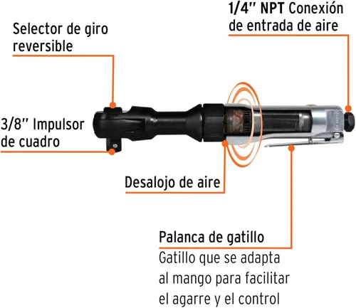 Miniatura 2 de Trinquete neumático, 3/8